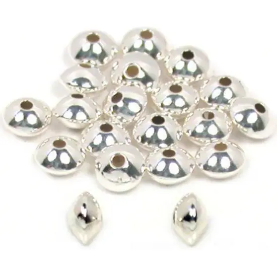 20 Saucer Beads Sterling Silver Beading Stringing Parts {1}