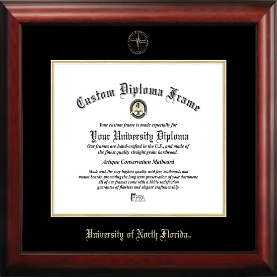 University of North Florida 11w x 8.5h Gold Embossed Diploma Frame {1}