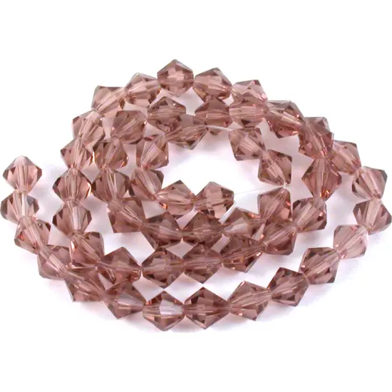 Bicone Faceted Fire Polished Chinese Crystal Beads Amethyst 6mm 1 Strand {1}