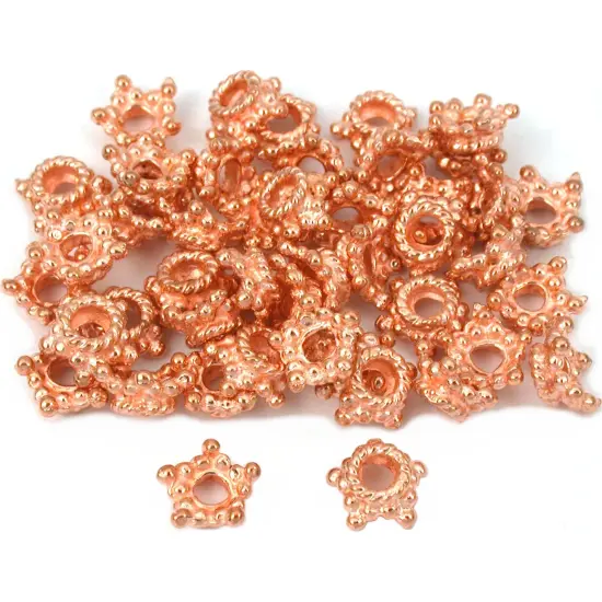 Star Bali Bead End Caps Copper Plated 7.5mm Approx 45 {1}