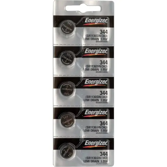 #344 SR1136SW Energizer Watch Batteries 5Pcs {1}