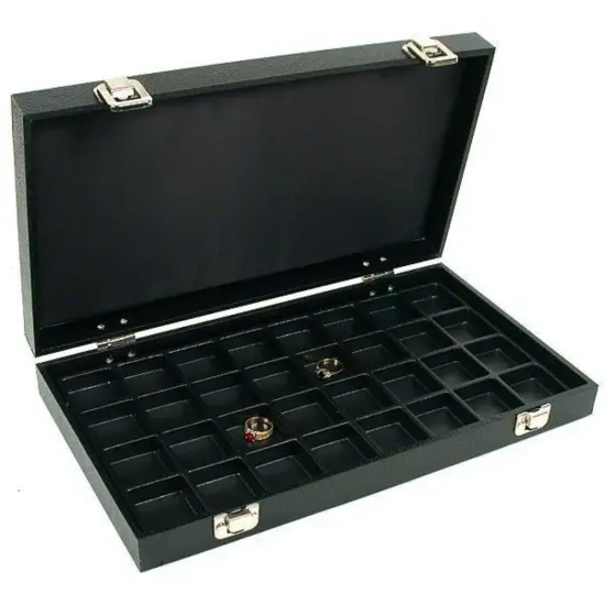 32 Slot Puff Earring Card Display Black Showcase Tray {1}