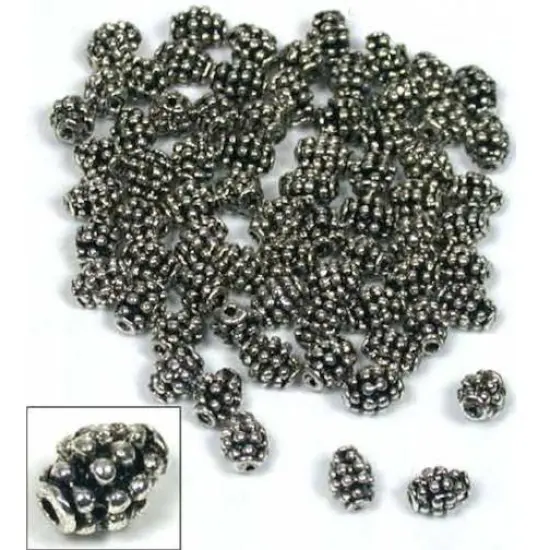 Bali Beads Oval 8x5mm Black Antique 72 Parts {1}