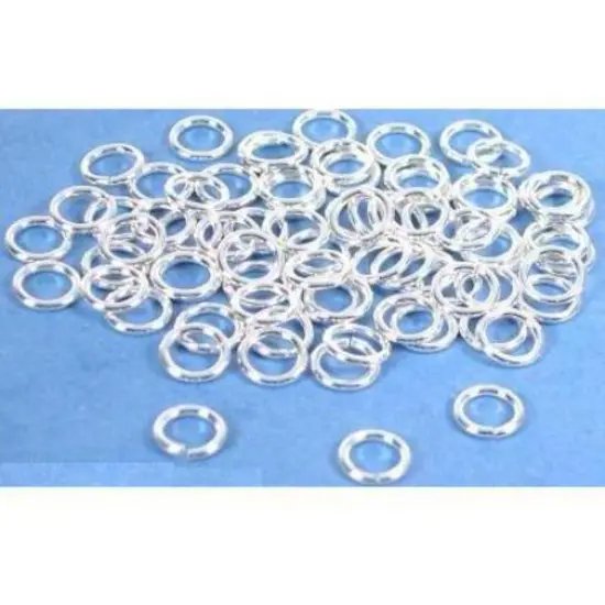 75 Jump Rings Open Sterling Silver Jewelry 19 Ga 6mm {1}