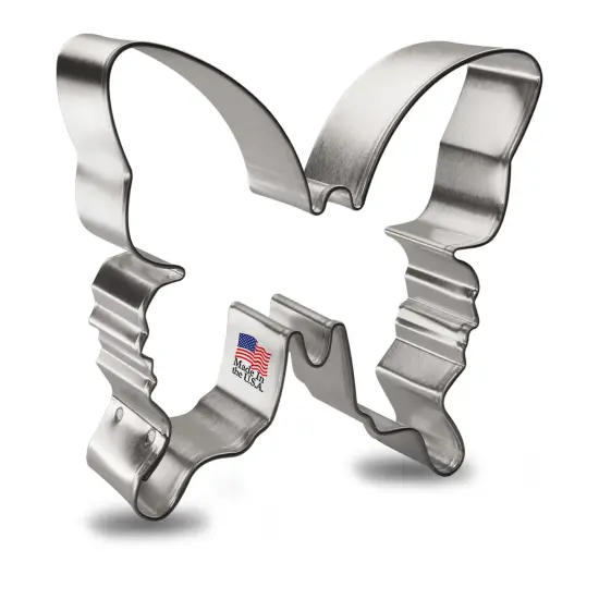 CookieCutter.com Butterfly Cookie Cutters 4.5 in, Tin Plate Steel, Handmade in the USA {1}