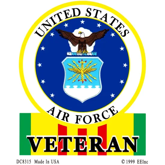 U.S. Air Force Vietnam Veteran Sticker 3-1/2"X4-1/4" {1}
