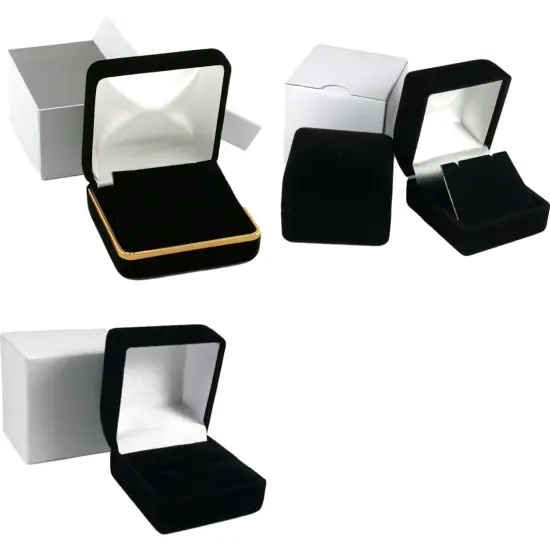 Ring Necklace Earring Jewelry Display Gift Box Kit 3 Pcs {1}