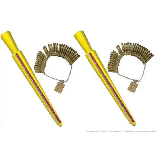 2 Jewelers Ring Stick Mandrel w/ 2 Finger Gauges Sizer {1}