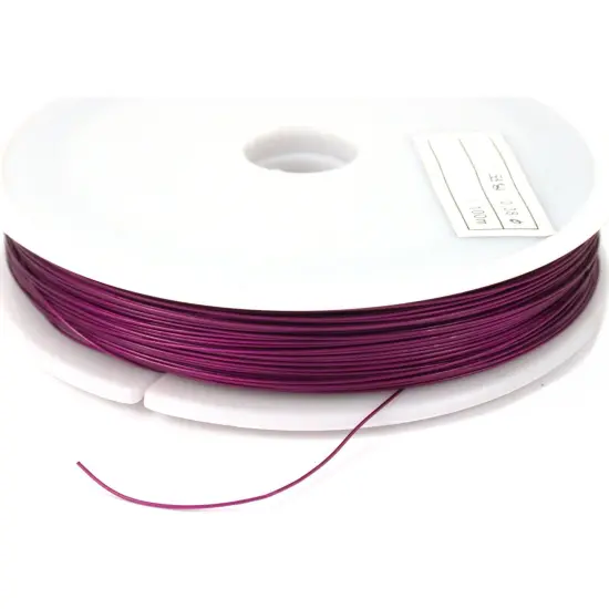 328 Ft Flexible Purple Coated Beading Wire 7 Str 0.38mm {1}