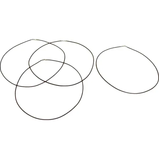 Leather Cord Necklaces Brown 18" 4Pcs {1}