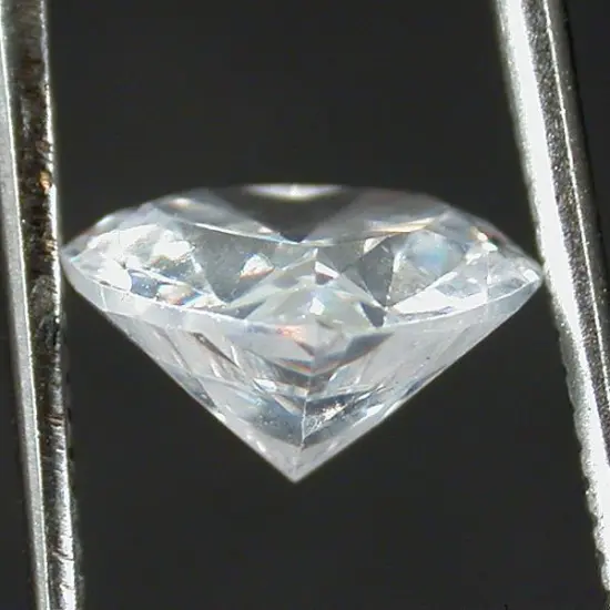 2 White Heart Cubic Zirconia 7mm {2}