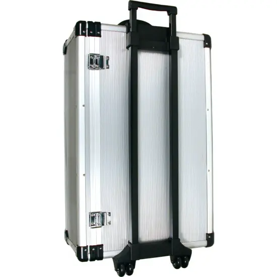 24 Trays Large Aluminum Rolling Jewelry Carrying Case {3}