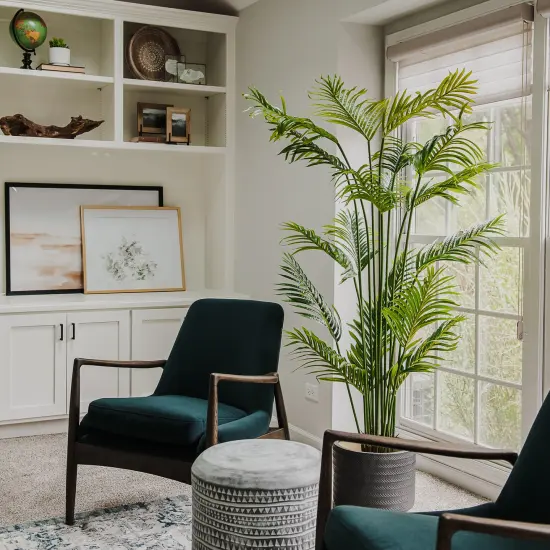 Artificial Palm Tree, Faux Plants for Home Decor Indoor, Fake Plants Tall for Office, Artificial Palm Plant & Large Plants for Living Room Decor, Faux Plants Indoor Artificial Tropical Plants - 6 Feet {3}