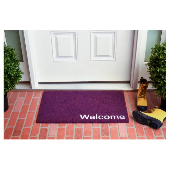 Collins Purple Pastel Welcome Doormat {3}