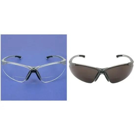 Radians Safety 2X Bifocal Glasses Clear & Smoke Lenses Kit 2 Pcs {1}