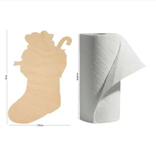 Stuffed Stocking Cutouts, Multiple Sizes Available, Unfinished Wood Christmas Decor/Craft | Woodpeckers {4}