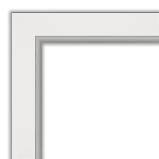 Petite Bevel Wall Mirror, Eva Frame Eva White Silver {3}