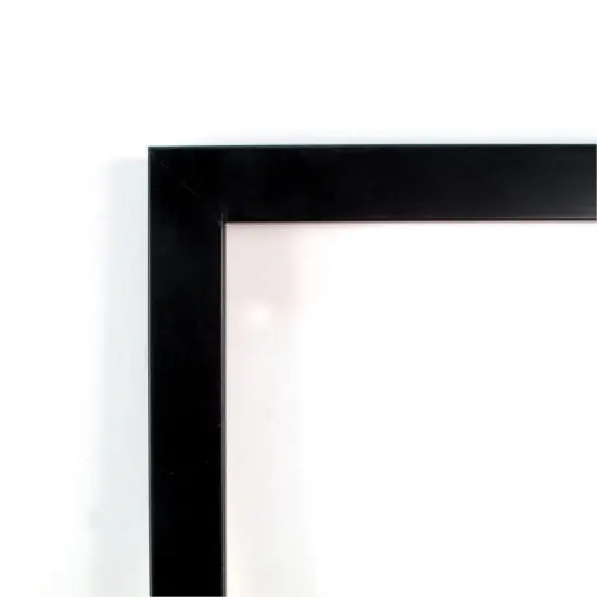 Amanti Art Non-Beveled Wood Wall Mirror, Svelte Clay Grey Frame Svelte Noir Black Frame {3}