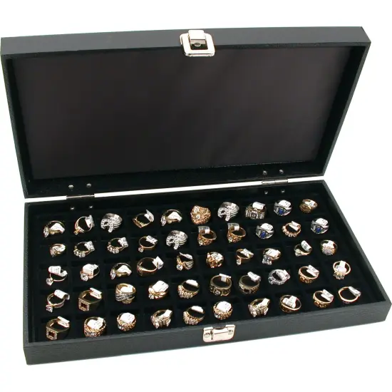 50 Compartment Insert With Wood Jewelry Display Case {1}