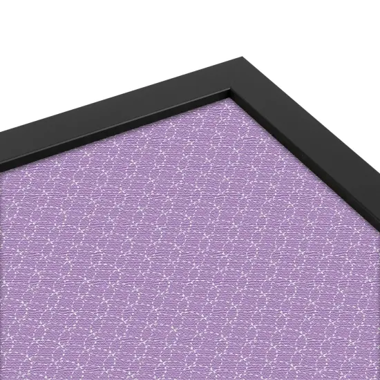 PinPix Custom Bulletin Board Purple Circles Poster Board Has a Fabric Style Canvas Finish, Framed in Satin Black, by ArtToFrames (PinPix-493) {4}