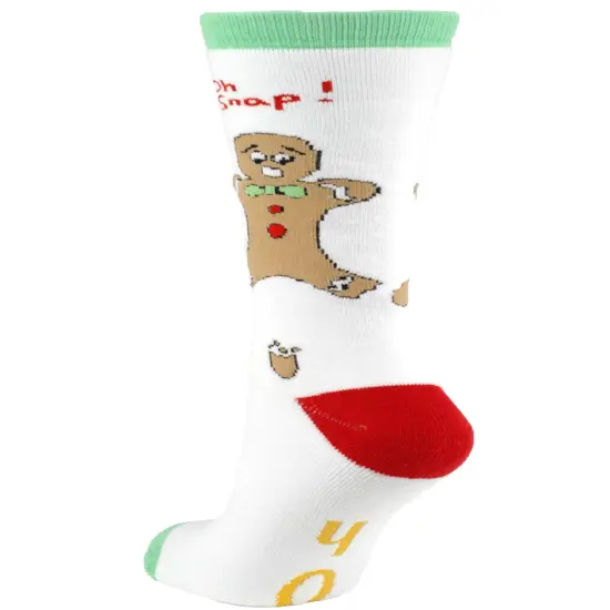 Unisex Adult - Oh Snap! Funny Gingerbread Man Christmas Socks {2}