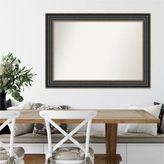 Amanti Art Non-Beveled Wall Mirror, Thomas Black Bronze Frame {7}