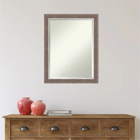 Beveled Bathroom Wall Mirror, Noble Mocha Frame {6}