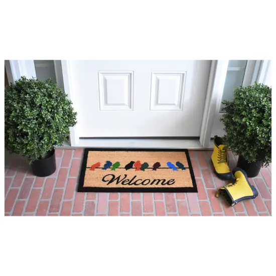 Birds on a Wire Doormat {3}
