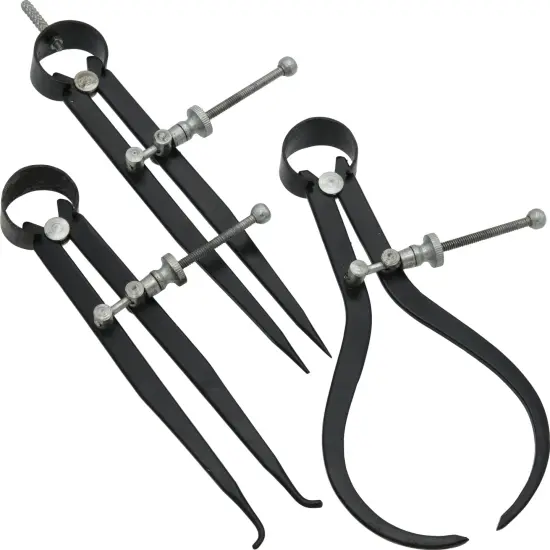 Inside & Outside Precision Divider Calipers Measuring Tools Kit 6 Pcs {2}