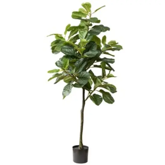 Fiddle Leaf Fig Tree - Artificial Trees for Home Decor Indoor, Faux Fiddle Leaf Fig Tree, Large Artificial Plants Indoor, Fake Tree Indoor, Fiddle Leaf Fig Tree Artificial, Artificial Tree - 5 Feet {2}