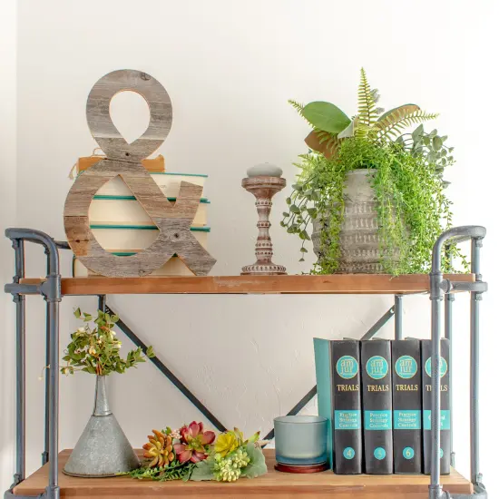 Rustic Farmhouse Large 16" Decorative Monogram Wood Letter {2}