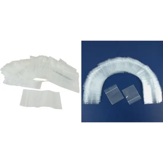 Resealable Reclosable Clear Zipline Plastic Bags 2 mil 2"x2" & 2"x3" Kit 200 Pcs {1}
