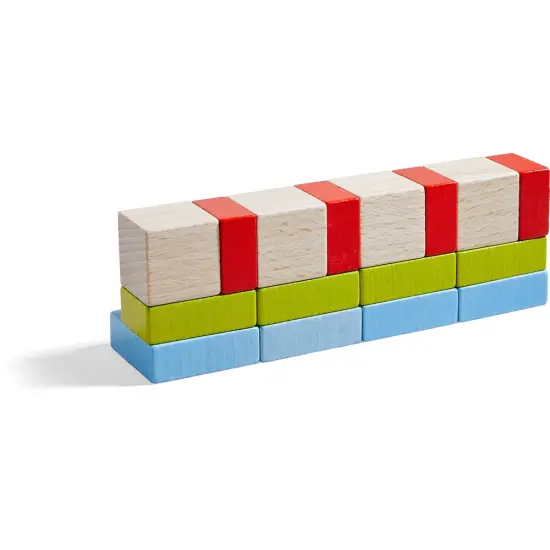 HABA Four by Four Wooden Building Blocks (Made in Germany) Multicolor {7}