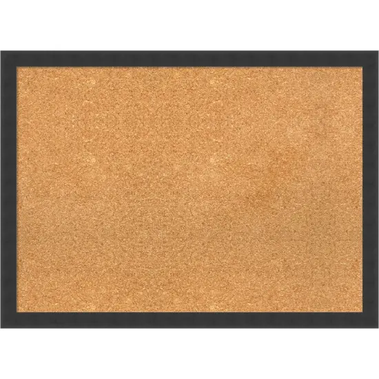 Cork Board, Mezzanotte Black Wood Frame - Bulletin Board, Organization Board, Pin Board Natural Cork {1}