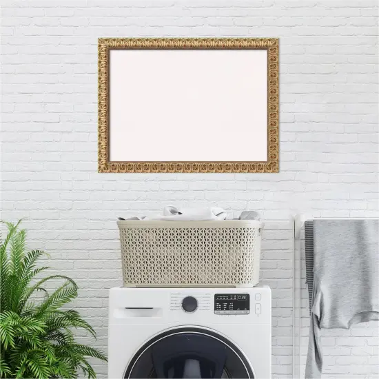 Cork Board, Florentine Gold Wood Frame - Bulletin Board, Organization Board, Pin Board White Cork {6}