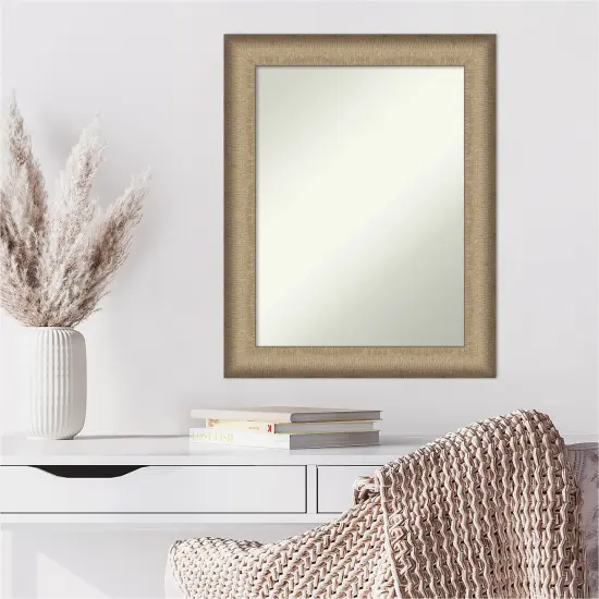 Amanti Art Non-Beveled Wall Mirror, Elegant Brushed Bronze Frame {6}
