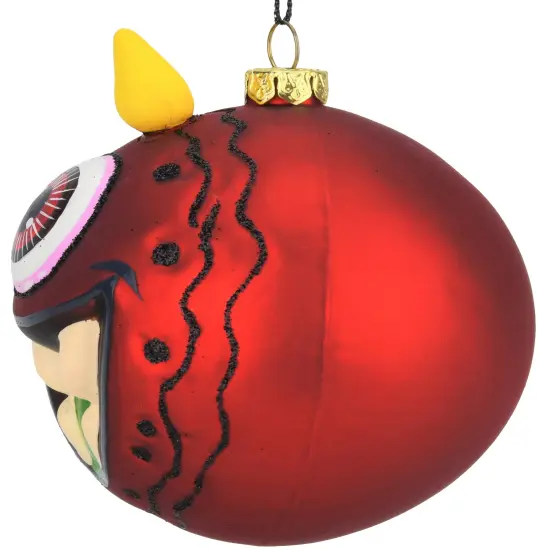 One Eyed Horned Monster Glass Bulb Halloween Ornament {4}