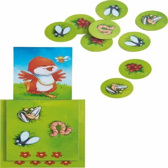 HABA Little Bird, Big Hunger - A Cheerfully Cheeky Collecting Game for Ages 3 and Up (Made in Germany) Multicolor {5}