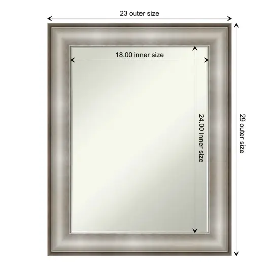 Petite Bevel Wall Mirror, Imperial Frame Imperial Silver {1}