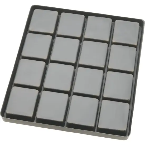 Black Ring Foam Pad & Gray 16 Slot Jewelry Display Tray Inserts Kit 6 Pcs {4}