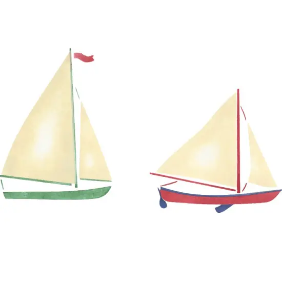 Sailboat Wall Stencil | Outdoor Stencils | Reusable Art Craft Stencils for Painting on Walls, Canvas, Wood | Reusable Plastic Paint Stencil for Home Makeover | Easy to Use & Clean Art Stencil | 1131 by Designer Stencils {2}