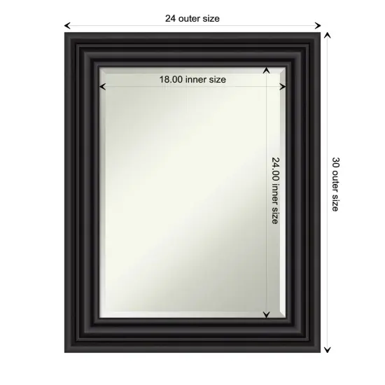 Beveled Bathroom Wall Mirror, Colonial Frame {1}