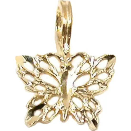 14K Gold Butterfly Charm with 18" Gold Cable Chain & Gift Box {2}