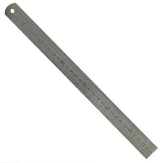 12" Steel Ruler 300mm Millimeter Inch Conversion Tool {1}