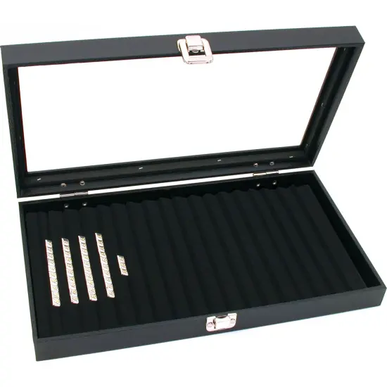 Italian Charm Black Jewelry Display Case Tray Insert {1}