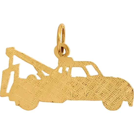 Tow Truck Charm 14k Gold 11mm {2}