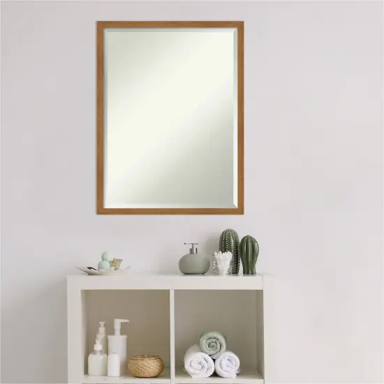 Beveled Wood Bathroom Wall Mirror, Carlisle Narrow Frame {5}