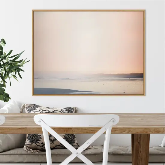 Currumbin Sandy Beach by Urban Road Canvas Wall Art Print Framed {4}