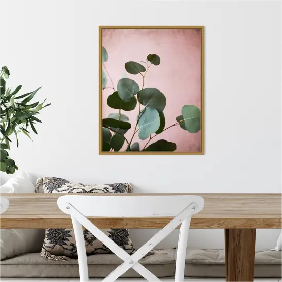 Sage Eucalyptus No. 2 by Lupen Grainne 16-in. W x 20-in. H. Canvas Wall Art Print Framed in Gold {5}