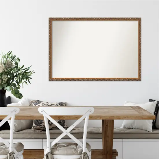 Amanti Art Non-Beveled Wood Wall Mirror, Antique Bronze Frame {7}